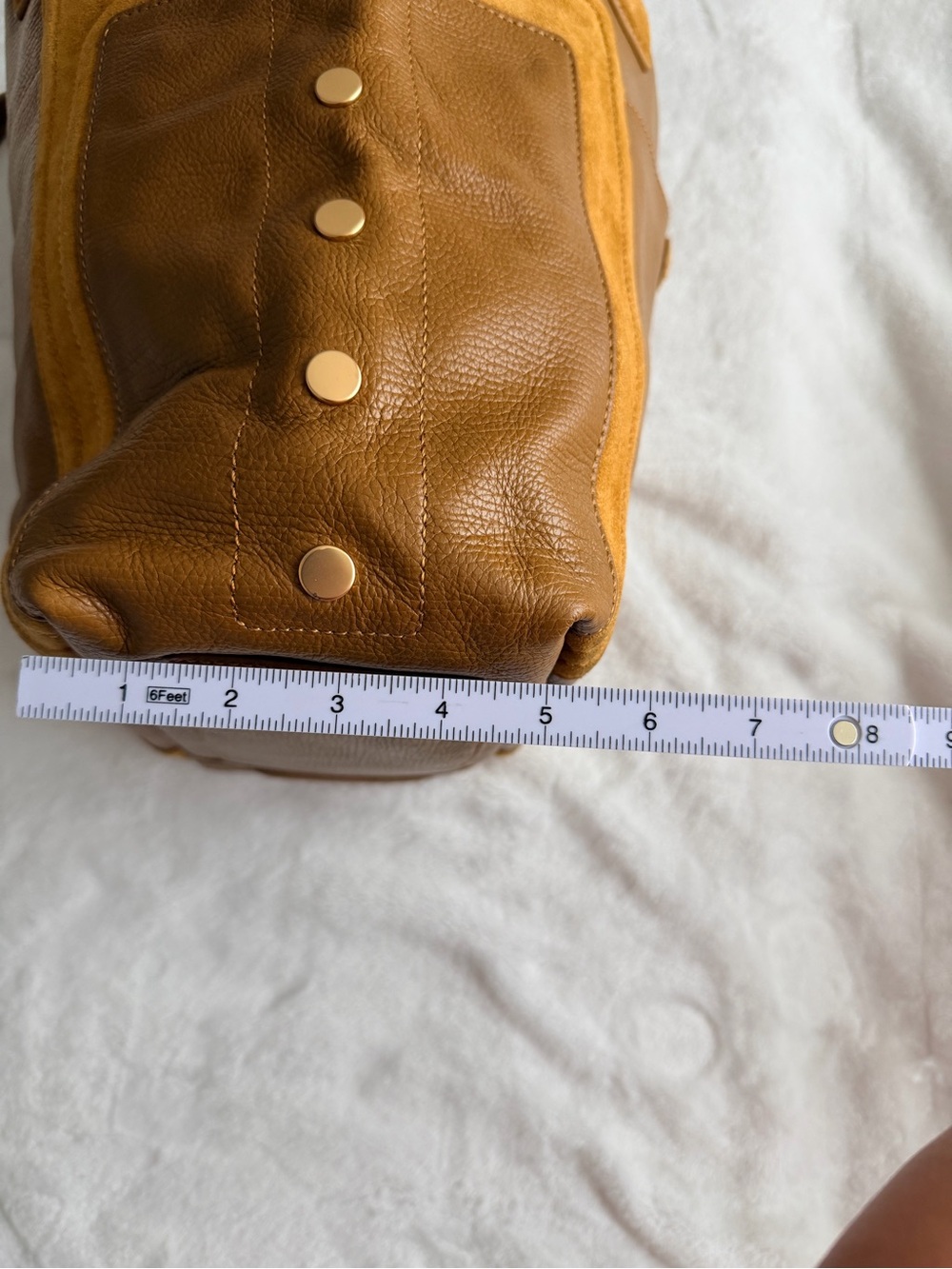 Hammitt Otis Tan Leather Tote with Suede Trim Work Travel Tote Bag - Picture 16 of 16